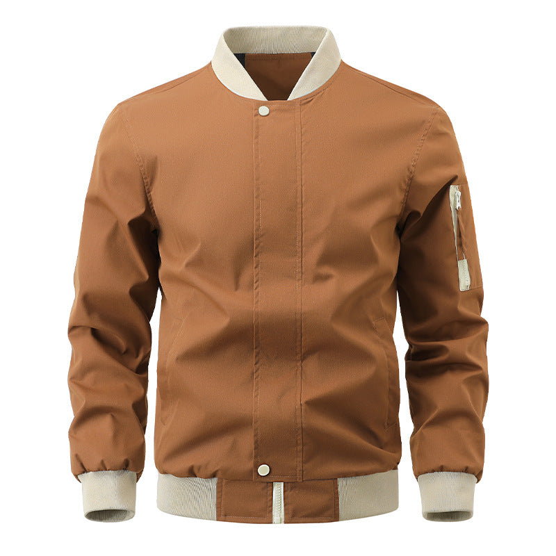 Men's sports bomber jacket with elastic cuffs and practical zip pockets Lune London