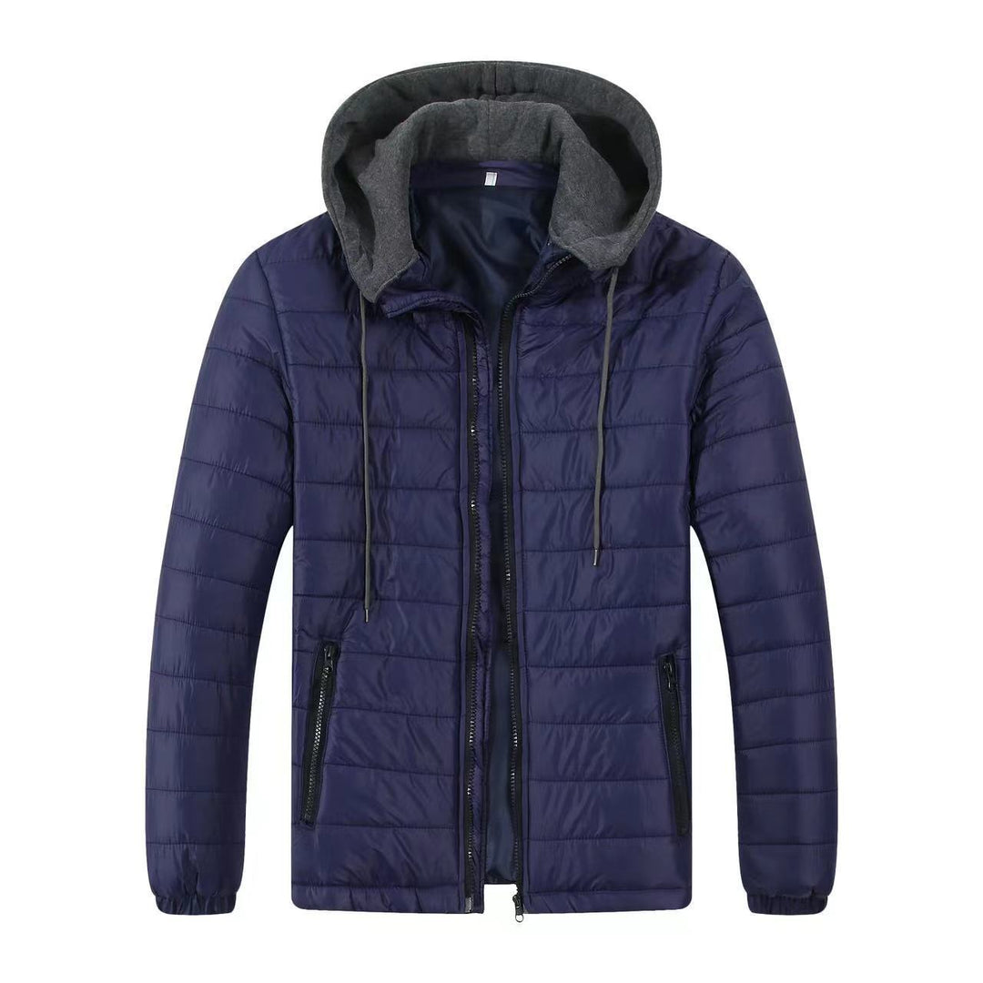 Men's quilted transition jacket with adjustable hood and insulated filling Lune London