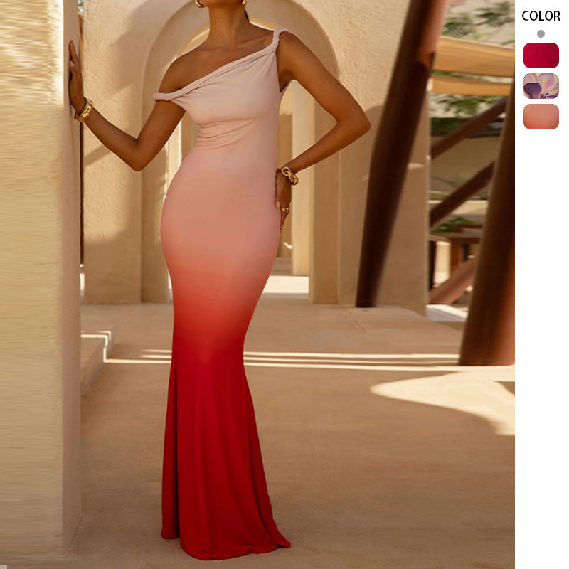 Elegant Maxi Dress for Women with Bardot Design and Chic Ruching & Style