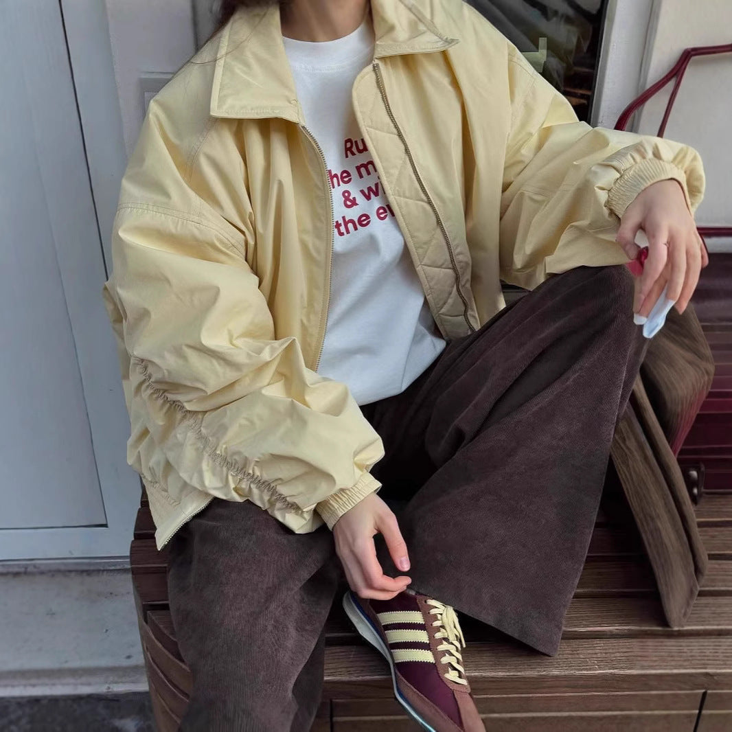 Casual windbreaker jacket for women with voluminous sleeves and elastic cuffs Lune London