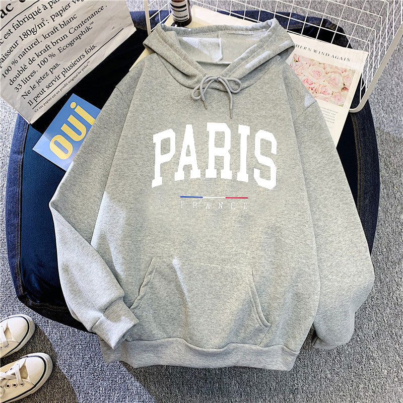 Women's hoodie with large Paris print Chic & Stil