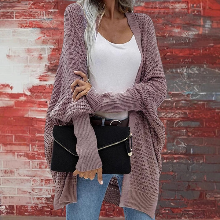 Ladies chic ribbed knit cardigan