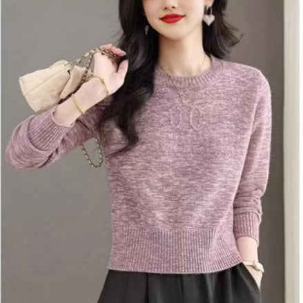 Pull en tricot à la mode pour femmes avec motif en cables fins Chic & Stil