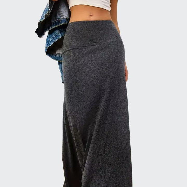 Maxi skirt for women in soft stretch material with high waist Lune London