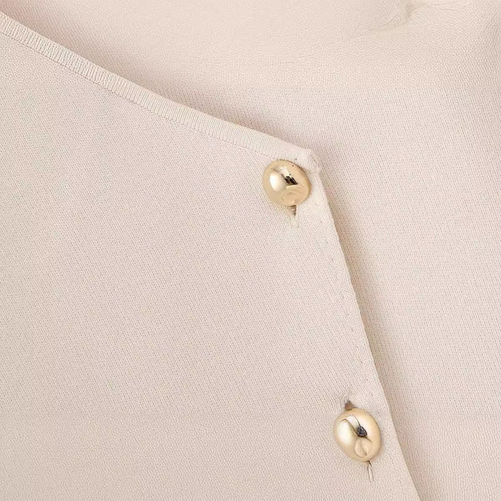 Elegant women's wrap jacket with chic button details and style