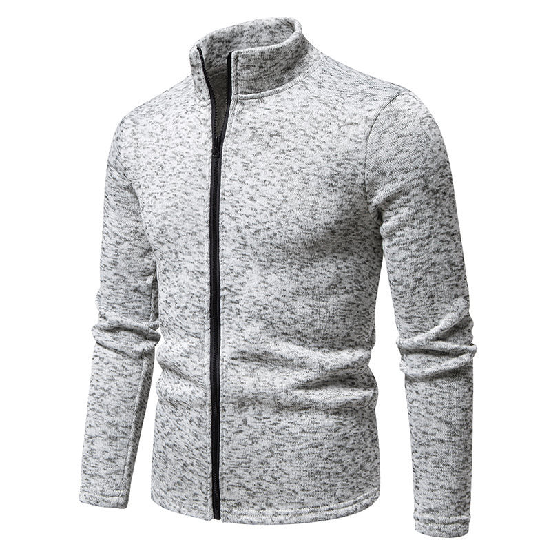 Fleece jacket for men with stand-up collar and full zip Lune London