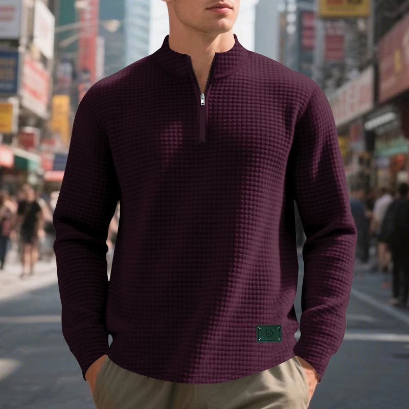 Pullover for men with structured design and high collar Lune London