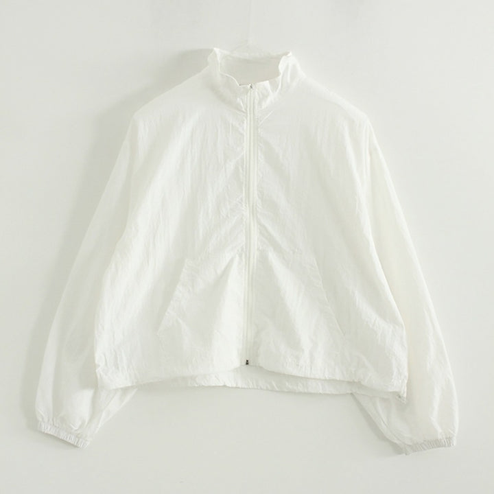 Ladies sporty windbreaker with high collar and zipper Chic & Stil