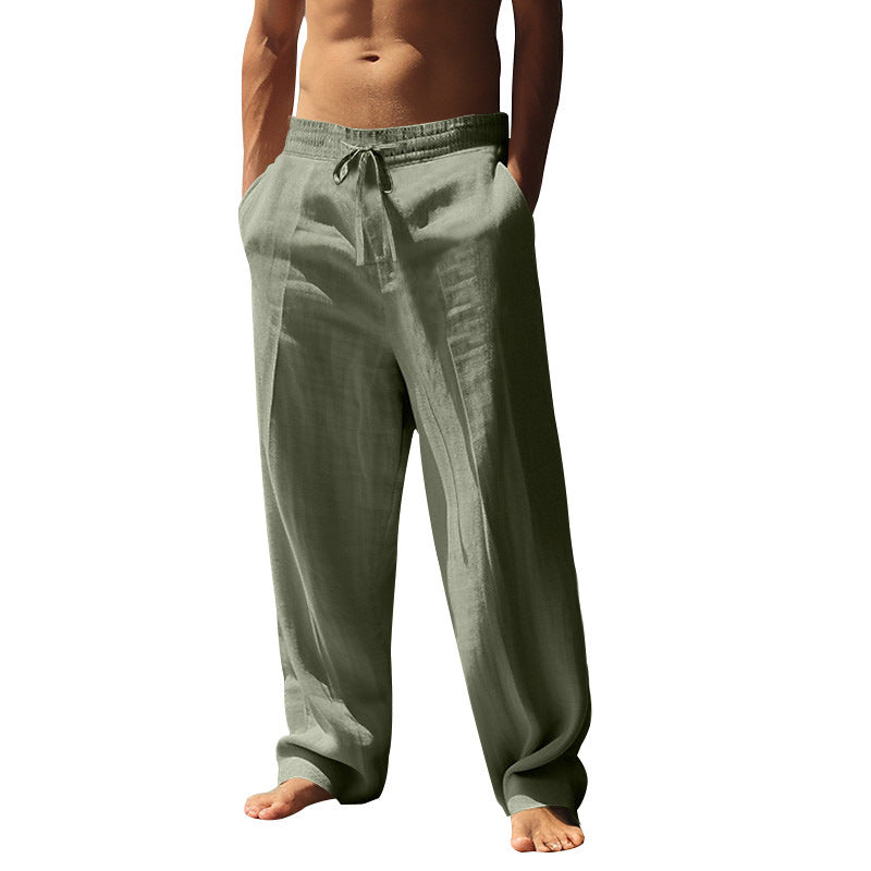 Casual linen pants for men with elastic waistband Lune London