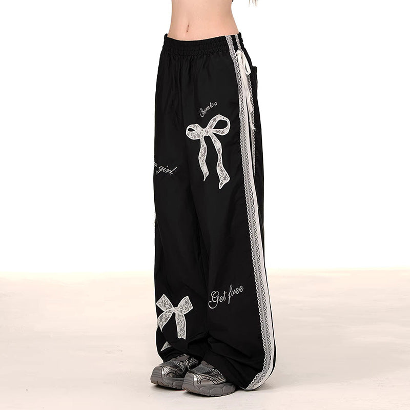 Women's Comfortable Casual Pants with Decorative Ties