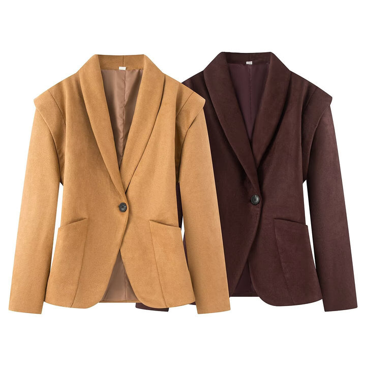 Veste blazer élégante pour femmes avec coupe classique et poches plaquées Lune London