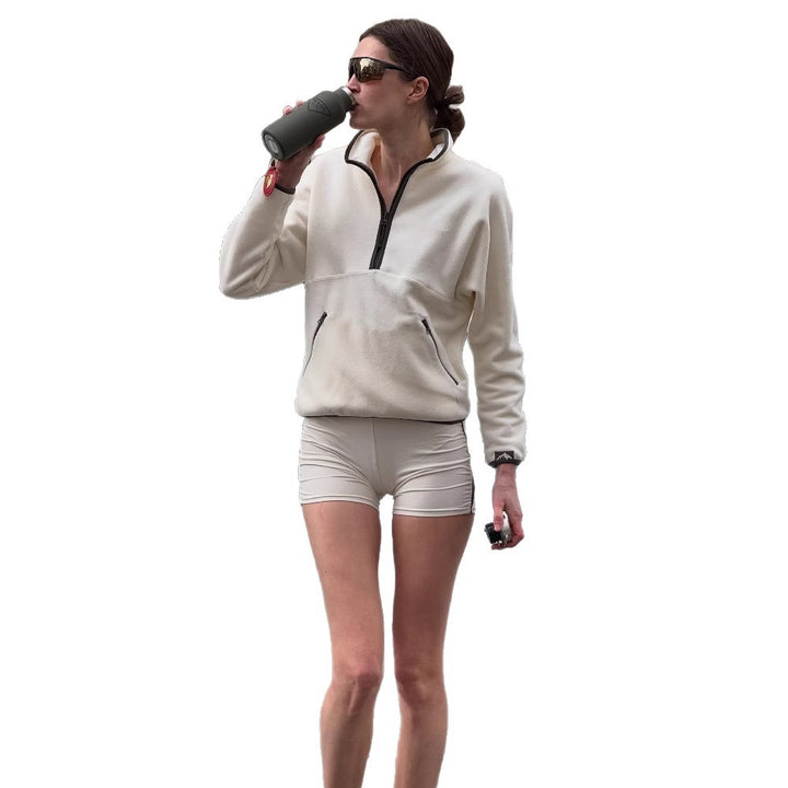 Ladies' sweatshirt with high collar and zipper Lune London