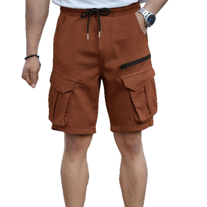 Men's cargo style utility shorts with multiple pocket design Lune London