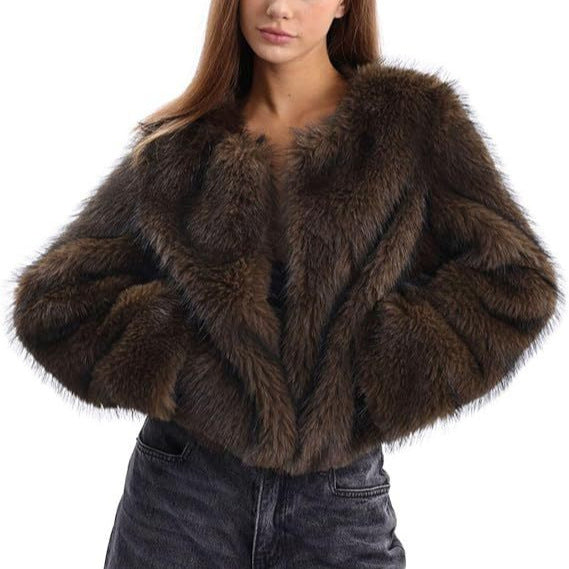 Ladies Padded Faux Fur Jacket Lune London