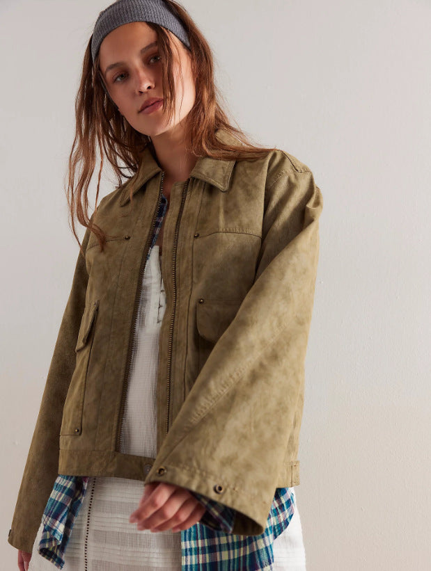Ladies Lightweight Chic Utility Jacket
