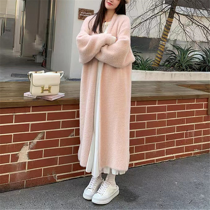 Cardigan Maxi Doux pour Femmes avec Décolleté en V Profond et Silhouette Oversize Chic & Stil
