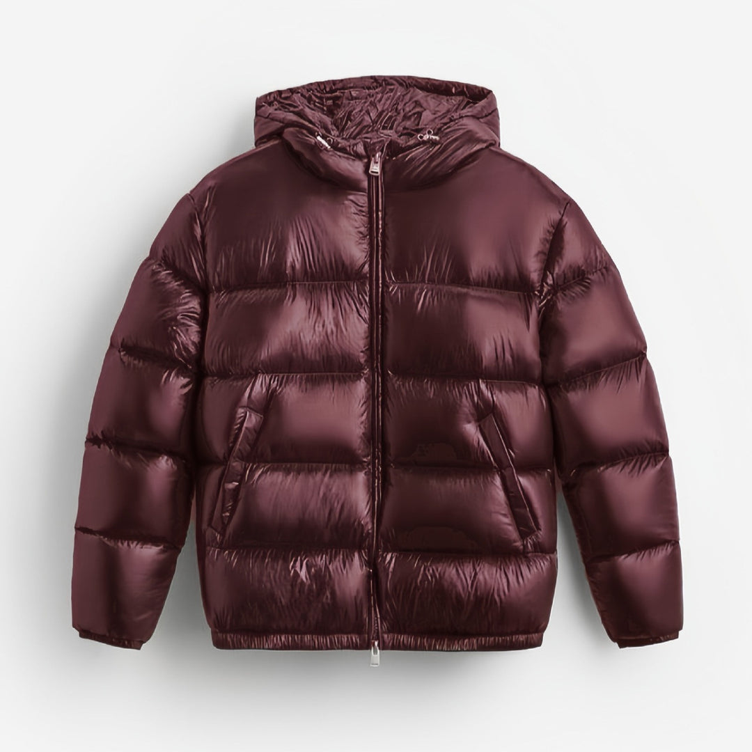Ladies elegant quilted jacket with hood Lune London