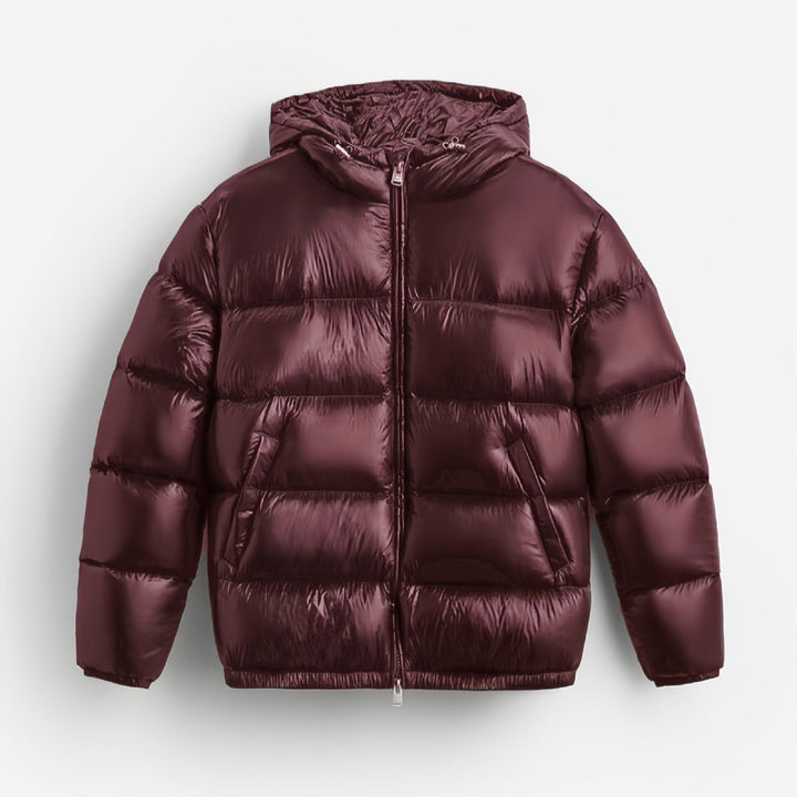 Ladies elegant quilted jacket with hood Lune London