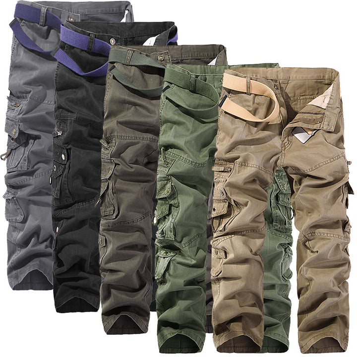 Men's cargo pants with multiple practical pockets and adjustable belt Lune London