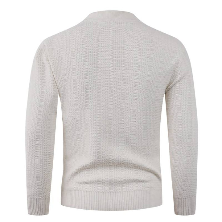 Men's textured sweater with high collar and stylish design Lune London