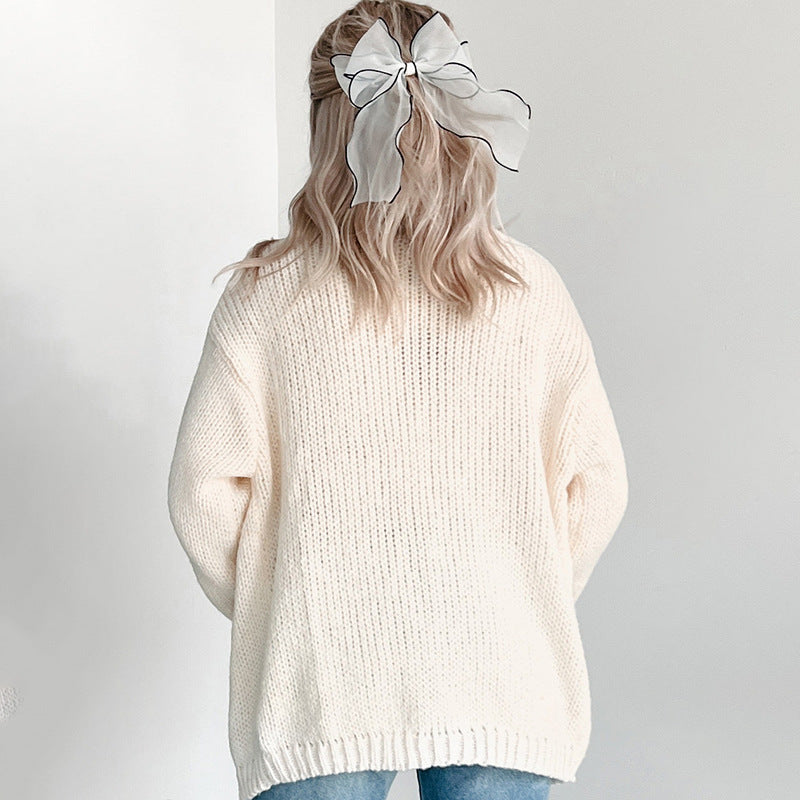 Lady cardigan with autumn pumpkin embroidery Lune London