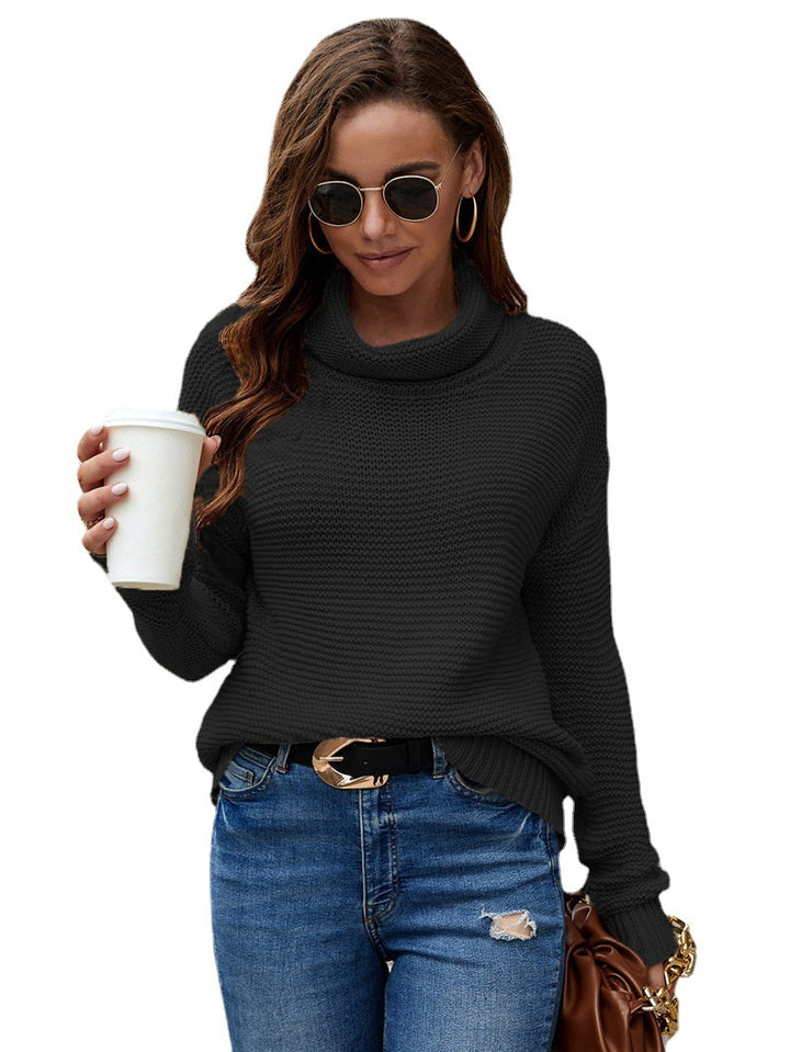 Cozy knit pullover for ladies with a high collar and relaxed fit Lune Londonl