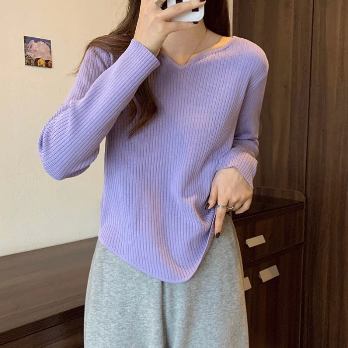 Women's casual long-sleeve shirt with fine ribbed texture Chic & Stil