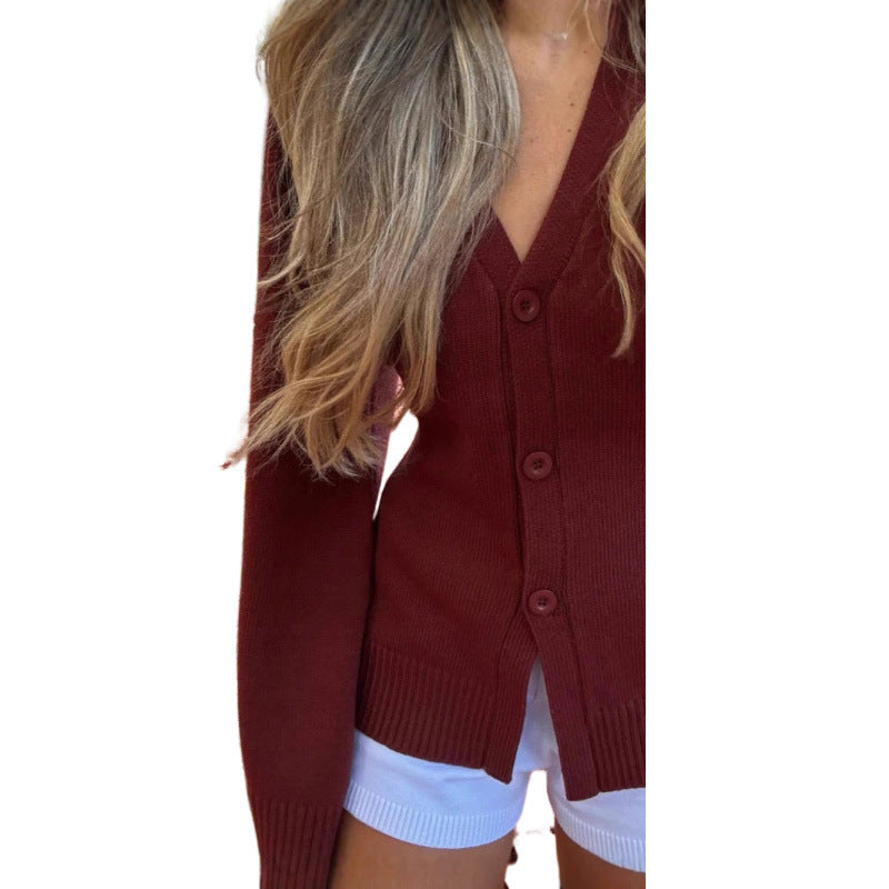 Ladies Oversized Knit Cardigan with Long Sleeves Lune London