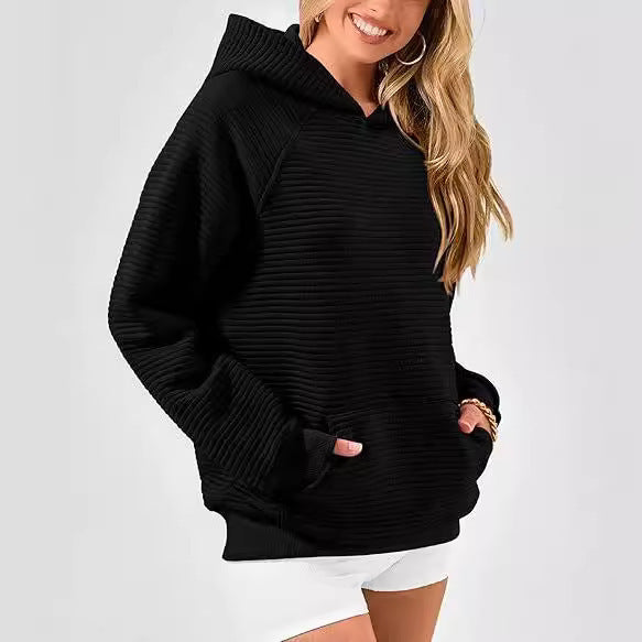 Hooded sweatshirt for women in structured fabric Lune London
