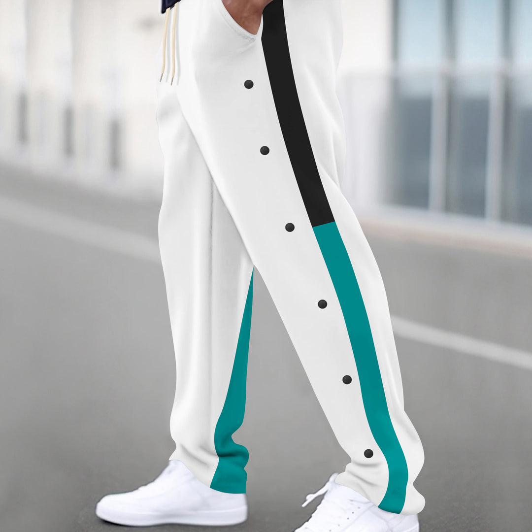 Sport training pants for men with buttons and elastic waistband Lune London