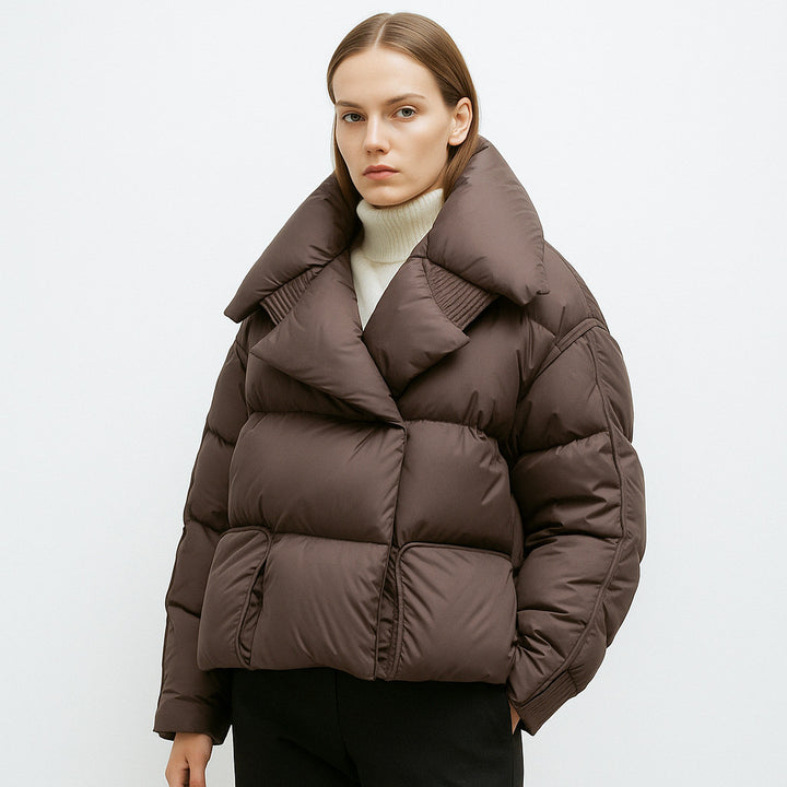 Veste matelassée raccourcie pour femmes avec col montant et poches pratiques Lune London