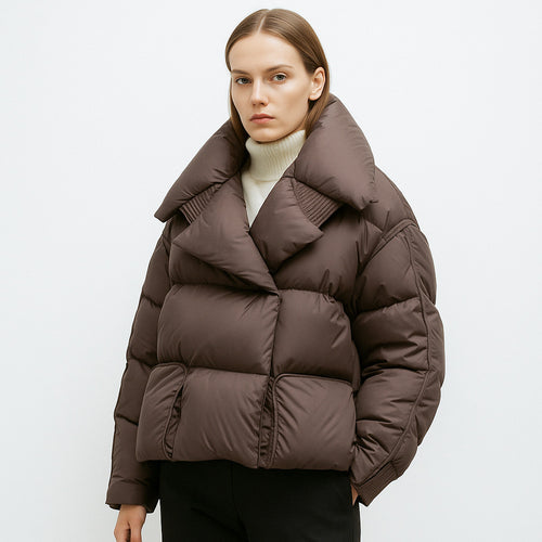 Veste matelassée raccourcie pour femmes avec col montant et poches pratiques Lune London