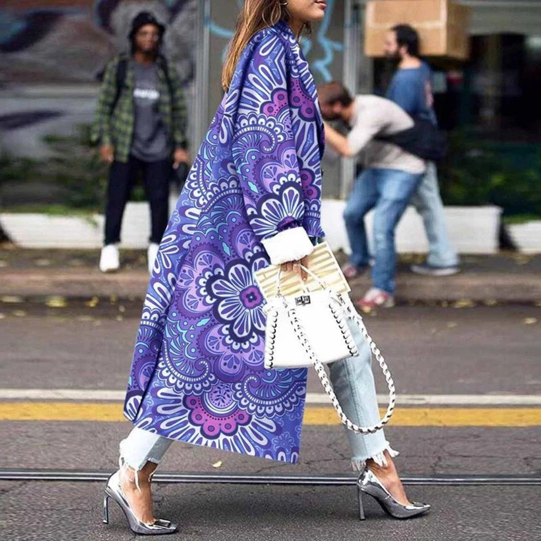 Lune London | Cooler Urban-Style Colorblock Long Coat