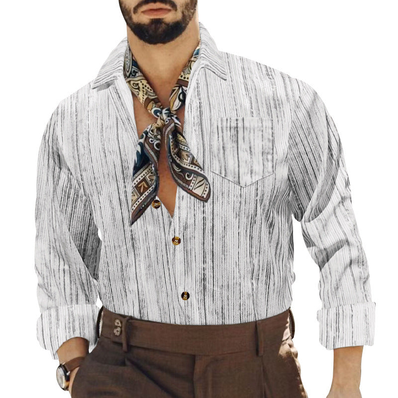 Elegant striped shirt for men with pocket and stylish collar Lune London