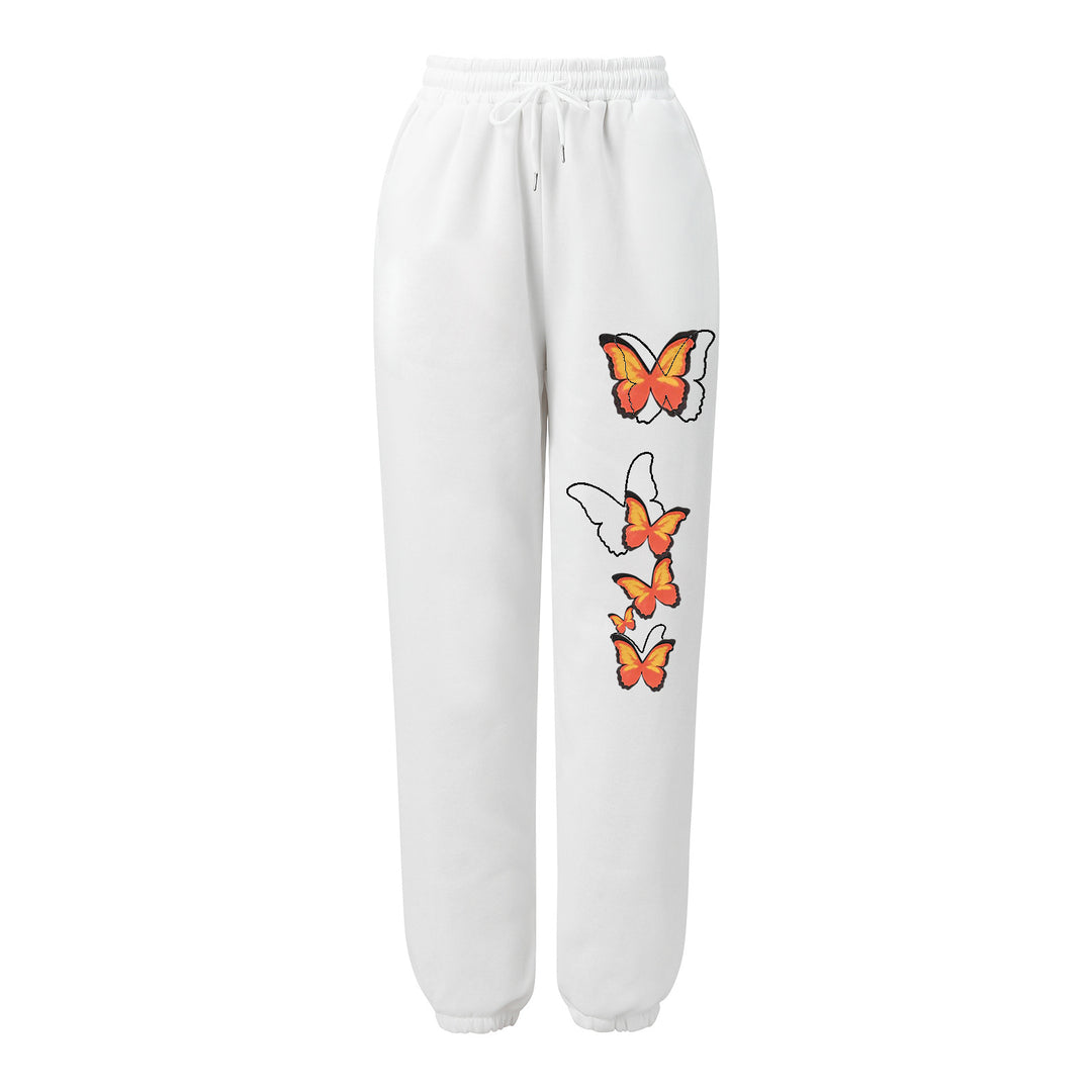 Women's jogging pants with colorful butterfly design Chic & Stil
