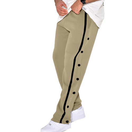Men's sports jogger pants with side snap closure and elastic waistband Lune London