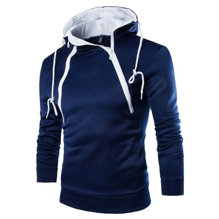 Modern men's hoodie with practical zipper Lune London