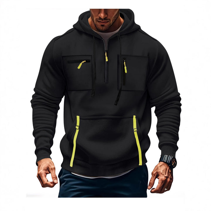 Men's hoodie with functional zip pockets and modern cut Lune London