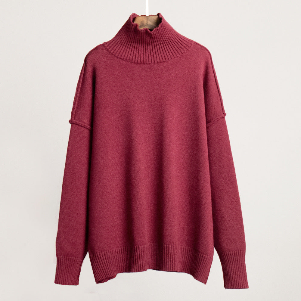Ladies Trendy Turtleneck Pullover Lune London