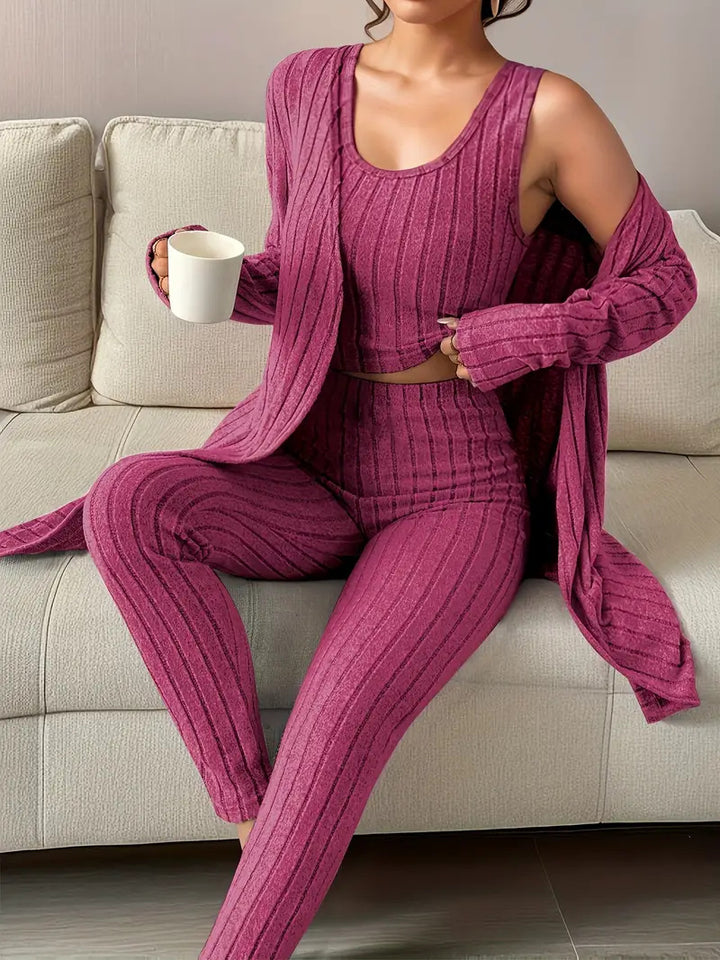 Chic and Stylish Comfortable Knit Loungewear Set for Women