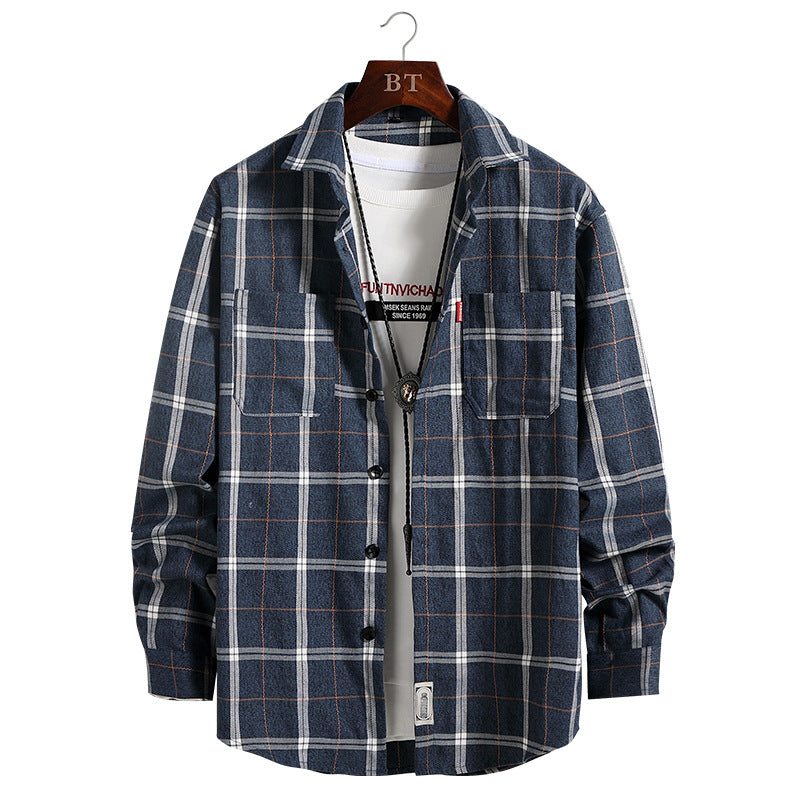 Men's plaid shirt with a practical chest pocket design and a comfortable fit Lune London