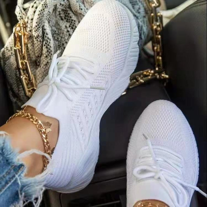 Ladies Mesh Sporty Sneakers with Breathable Sole and Chic Cushioning Technology