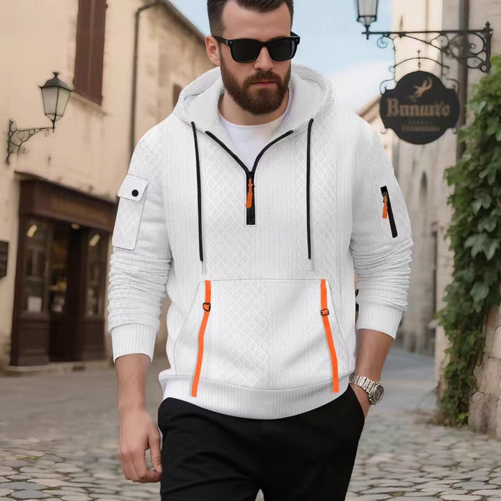 Men's sporty hoodie with innovative structural design Lune London