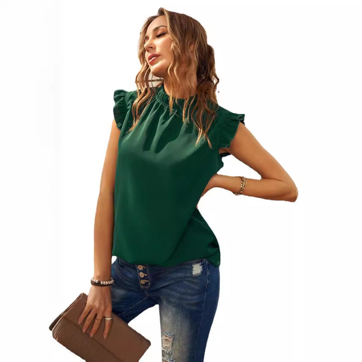Ladies Elegant blouse with gathered detail Lune London