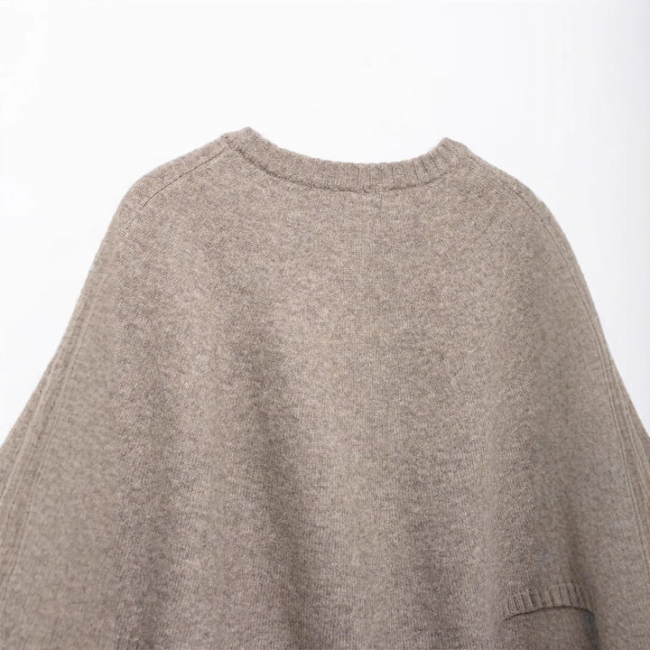 Ladies Cozy Knit Poncho Lune London