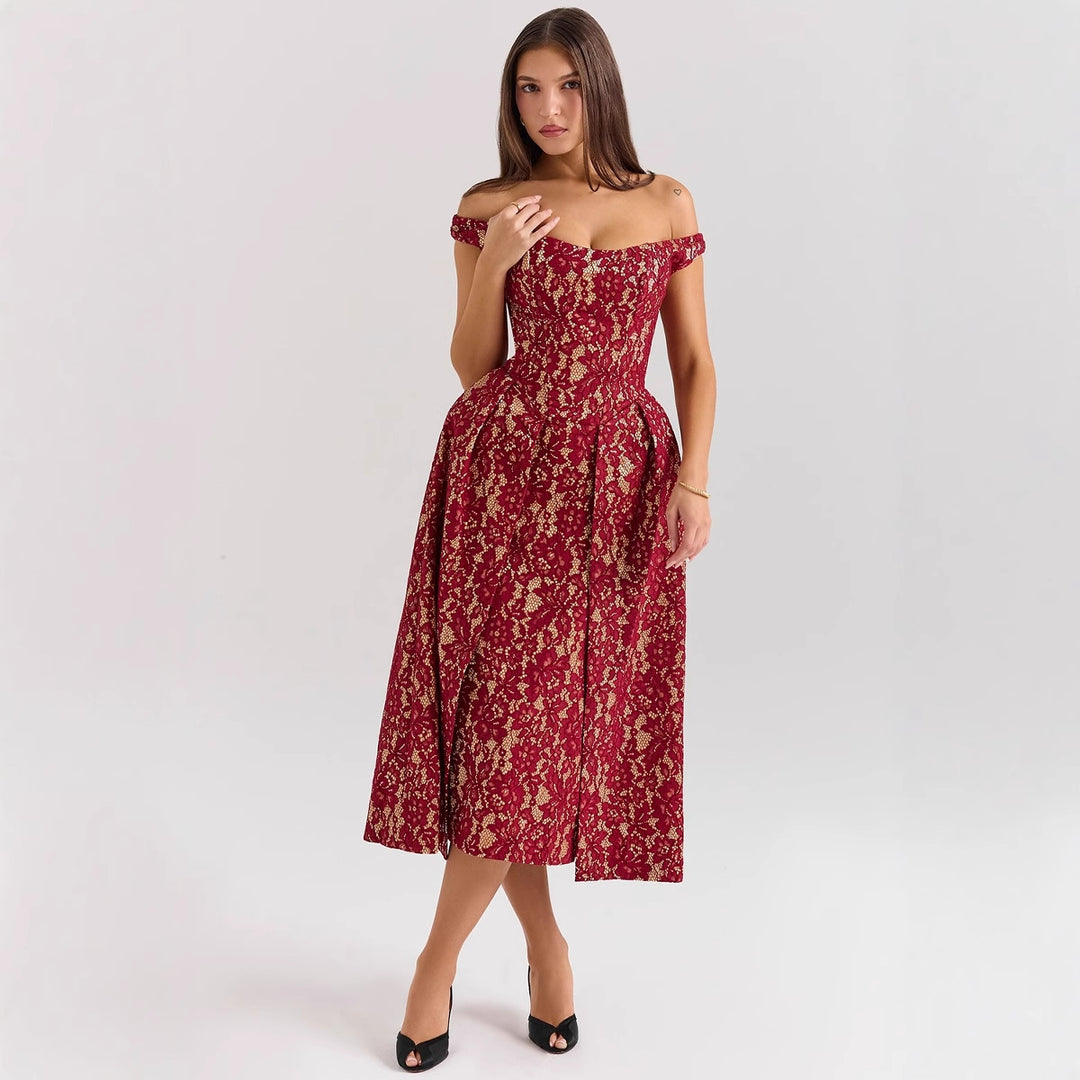 High-quality lace dress for women in elegant A-line cut Chic & Stil
