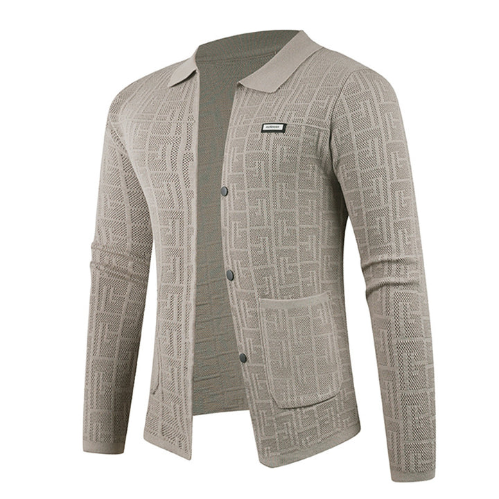 Trendy knitted jacket for men with unique pattern Lune London