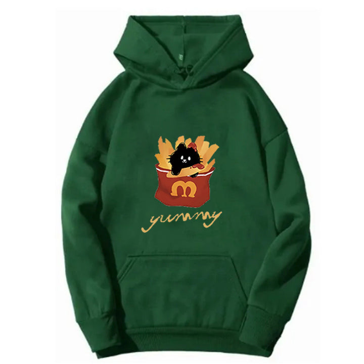 Women's hoodie with creative cat design Chic & Stil