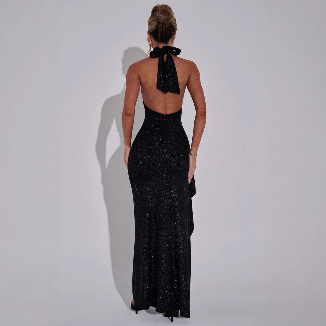 Ladies Chic Evening Dress in a Figure-Hugging Cut with High Slit and Glamorous Details Lune London