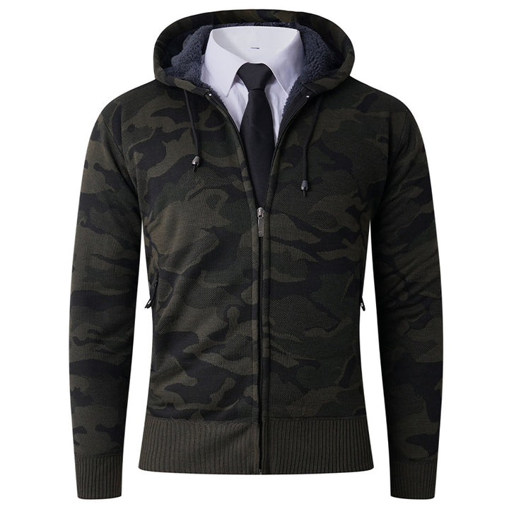 Trendy hoodie for men with a stylish camouflage design Lune London